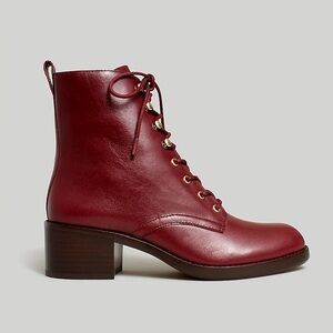 Madewell Burgundy Patti Lace-Up Boot
